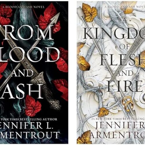 From Blood and Ash + A Kingdom of Flesh and Fire paperback by Jennifer L. Armentrout